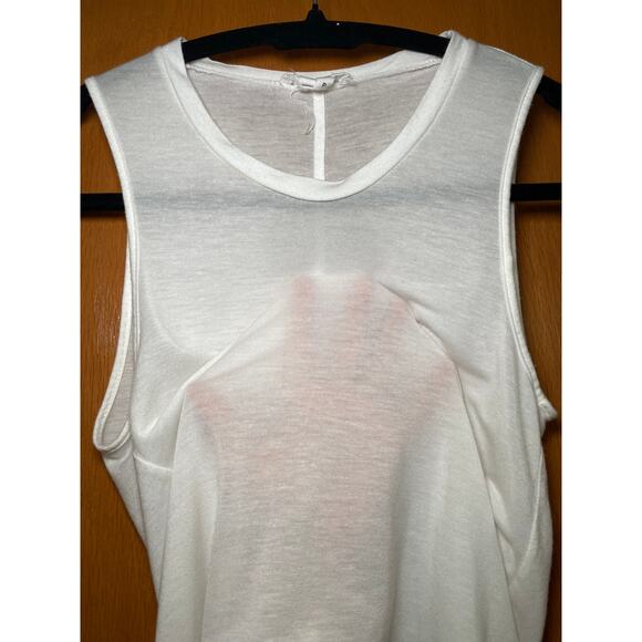 Helmut Lang - White Sheer Flowy Tank Top - Luxury XS - Picture 3 of 9